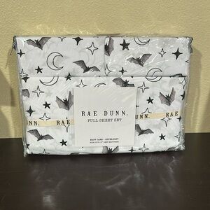 New Rae Dunn Full Sheet Set Halloween Bats, Moons and Stars print